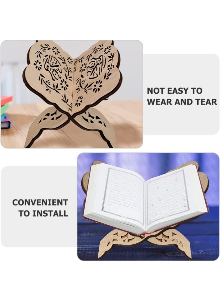 Homera Premium Wooden Quran Holder for Comfortable Reading Elegant Prayer Stand 45 cm Height Durable Luxury Base for Home and Mosque - Image 5